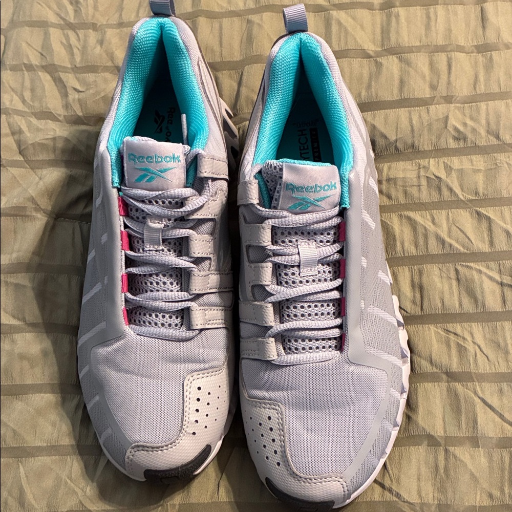 Reebok Women's Gray and Teal ZigTech